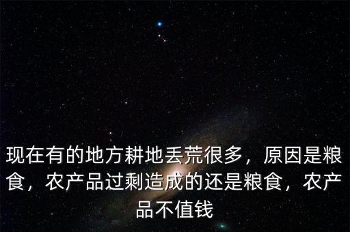 現(xiàn)在有的地方耕地丟荒很多，原因是糧食，農(nóng)產(chǎn)品過剩造成的還是糧食，農(nóng)產(chǎn)品不值錢
