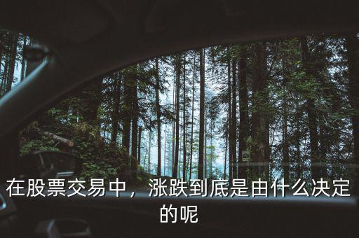 在股票交易中，漲跌到底是由什么決定的呢