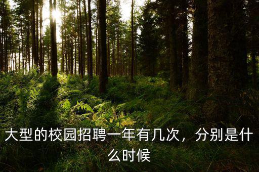 大型的校園招聘一年有幾次，分別是什么時候