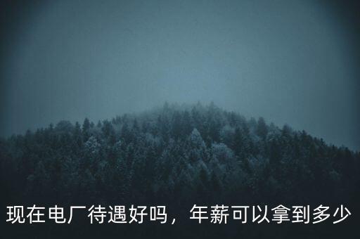現(xiàn)在電廠待遇好嗎，年薪可以拿到多少