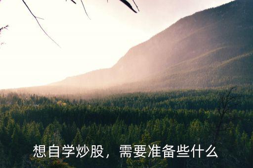 想自學(xué)炒股，需要準(zhǔn)備些什么