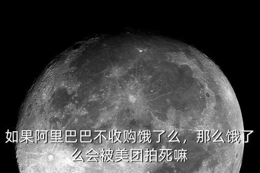 如果阿里巴巴不收購餓了么，那么餓了么會(huì)被美團(tuán)拍死嘛