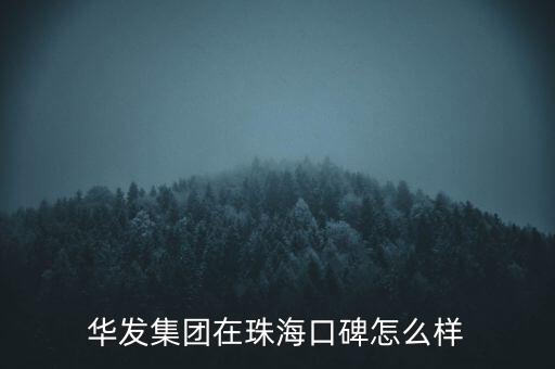華發(fā)集團在珠?？诒趺礃? class=