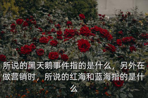 所說的黑天鵝事件指的是什么，另外在做營銷時(shí)，所說的紅海和藍(lán)海指的是什么