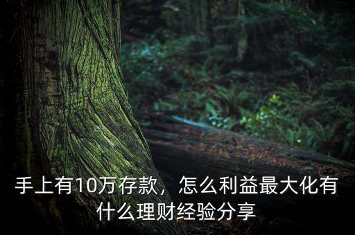 手上有10萬存款，怎么利益最大化有什么理財經(jīng)驗(yàn)分享