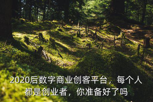 2020后數(shù)字商業(yè)創(chuàng)客平臺(tái)，每個(gè)人都是創(chuàng)業(yè)者，你準(zhǔn)備好了嗎