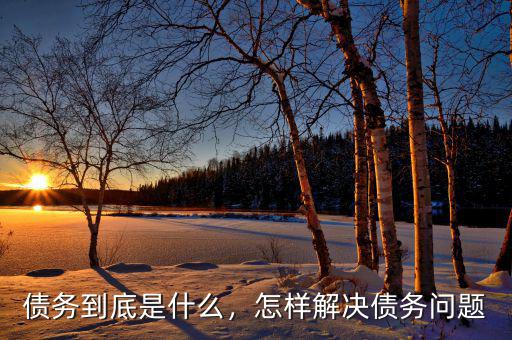 債務(wù)到底是什么，怎樣解決債務(wù)問題