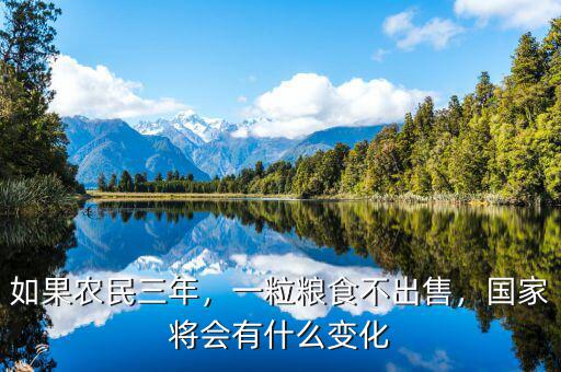 如果農(nóng)民三年，一粒糧食不出售，國(guó)家將會(huì)有什么變化