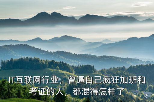 IT互聯(lián)網(wǎng)行業(yè)，曾逼自己瘋狂加班和考證的人，都混得怎樣了