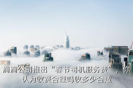 滴滴公司推出“春節(jié)司機(jī)服務(wù)費(fèi)”，你認(rèn)為收費(fèi)合理嗎收多少合適