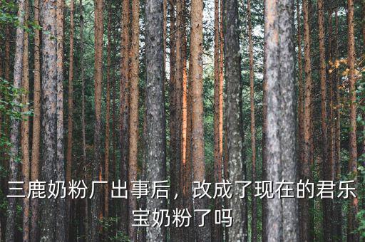 三鹿奶粉廠出事后，改成了現(xiàn)在的君樂寶奶粉了嗎