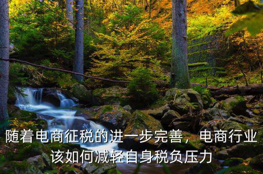 隨著電商征稅的進(jìn)一步完善，電商行業(yè)該如何減輕自身稅負(fù)壓力
