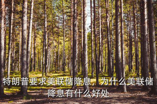 特朗普要求美聯(lián)儲降息，為什么美聯(lián)儲降息有什么好處