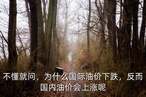 不懂就問，為什么國際油價下跌，反而國內(nèi)油價會上漲呢
