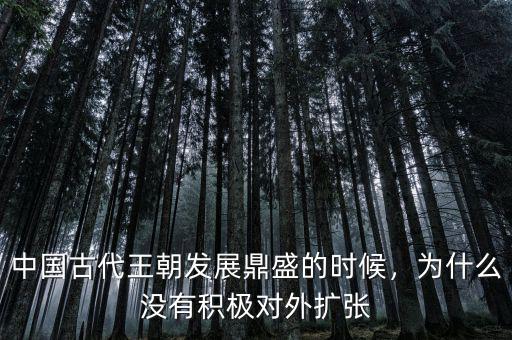 中國古代王朝發(fā)展鼎盛的時候，為什么沒有積極對外擴張