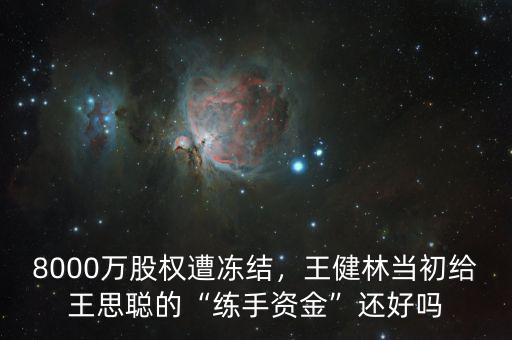 8000萬(wàn)股權(quán)遭凍結(jié)，王健林當(dāng)初給王思聰?shù)摹熬毷仲Y金”還好嗎