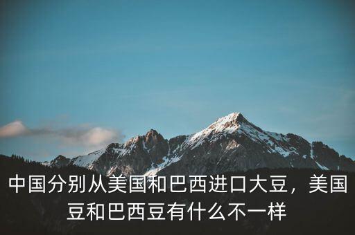 中國(guó)分別從美國(guó)和巴西進(jìn)口大豆，美國(guó)豆和巴西豆有什么不一樣