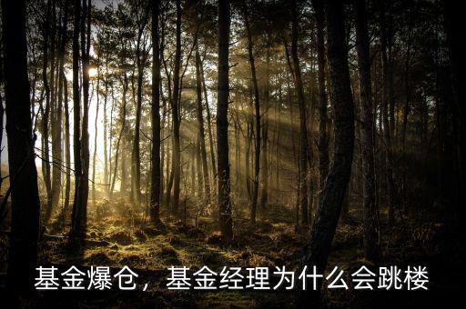 基金爆倉，基金經(jīng)理為什么會跳樓