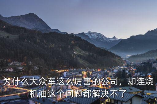 為什么大眾車這么厲害的公司，卻連燒機(jī)油這個問題都解決不了
