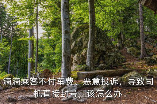 滴滴乘客不付車費(fèi)、惡意投訴，導(dǎo)致司機(jī)直接封號，該怎么辦