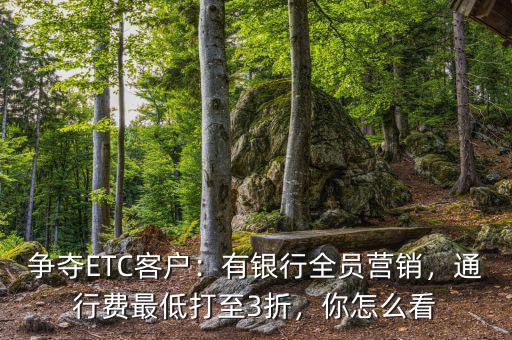 爭(zhēng)奪ETC客戶(hù)：有銀行全員營(yíng)銷(xiāo)，通行費(fèi)最低打至3折，你怎么看