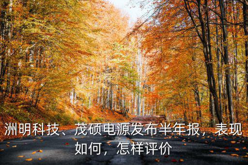 洲明科技、茂碩電源發(fā)布半年報，表現(xiàn)如何，怎樣評價