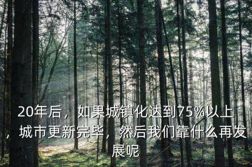 20年后，如果城鎮(zhèn)化達(dá)到75%以上，城市更新完畢，然后我們靠什么再發(fā)展呢