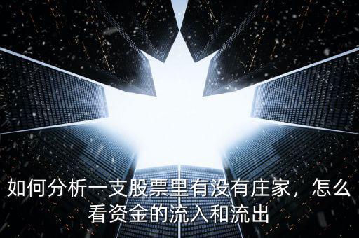 如何分析一支股票里有沒有莊家，怎么看資金的流入和流出