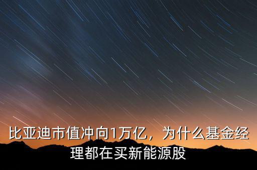 比亞迪市值沖向1萬(wàn)億，為什么基金經(jīng)理都在買(mǎi)新能源股