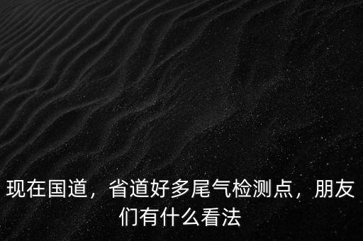 現(xiàn)在國道，省道好多尾氣檢測點，朋友們有什么看法