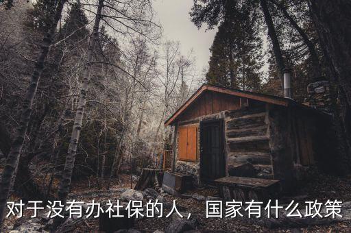 對于沒有辦社保的人，國家有什么政策