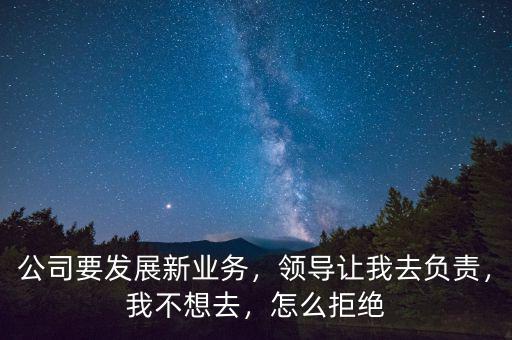 公司要發(fā)展新業(yè)務(wù)，領(lǐng)導讓我去負責，我不想去，怎么拒絕
