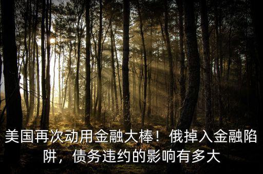 美國(guó)再次動(dòng)用金融大棒！俄掉入金融陷阱，債務(wù)違約的影響有多大