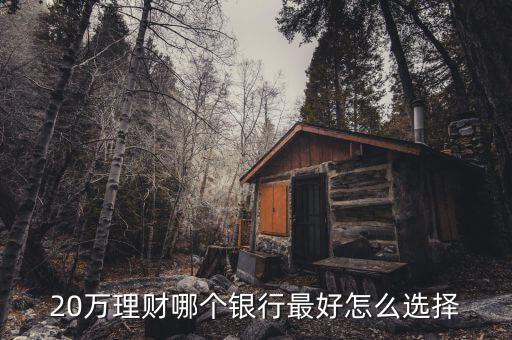 20萬(wàn)怎么樣理財(cái),手上有20萬(wàn)閑錢