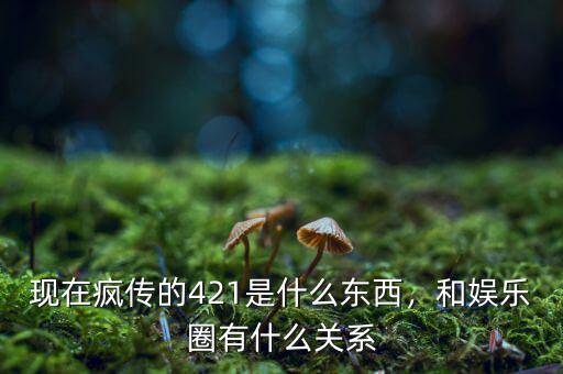 現(xiàn)在瘋傳的421是什么東西，和娛樂圈有什么關(guān)系