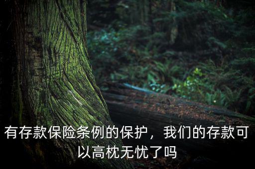 有存款保險條例的保護，我們的存款可以高枕無憂了嗎