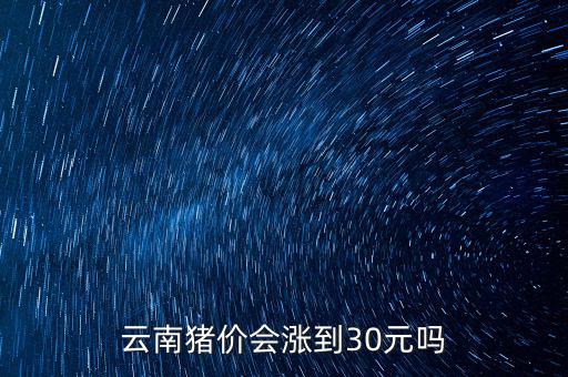 600681會漲到多少元,云南豬價會漲到30元嗎