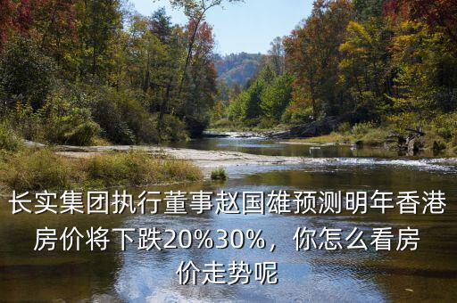 長(zhǎng)實(shí)集團(tuán)執(zhí)行董事趙國(guó)雄預(yù)測(cè)明年香港房?jī)r(jià)將下跌20%30%，你怎么看房?jī)r(jià)走勢(shì)呢
