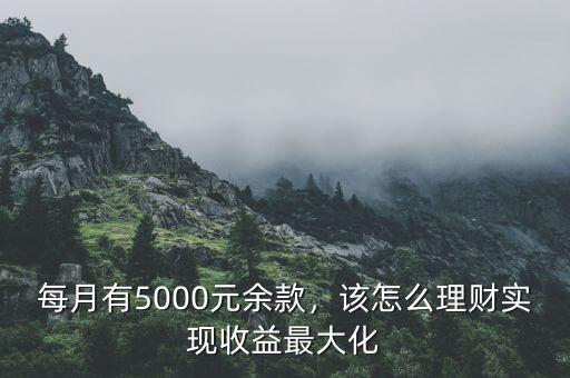 每月有5000元余款，該怎么理財實現(xiàn)收益最大化