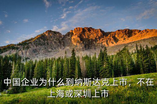 中國企業(yè)為什么到納斯達克上市，不在上海或深圳上市