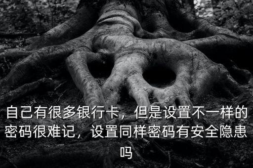 自己有很多銀行卡，但是設(shè)置不一樣的密碼很難記，設(shè)置同樣密碼有安全隱患嗎