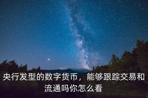央行發(fā)型的數(shù)字貨幣，能夠跟蹤交易和流通嗎你怎么看