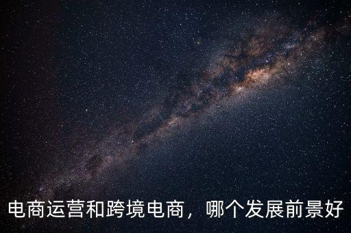 電商運(yùn)營(yíng)和跨境電商，哪個(gè)發(fā)展前景好