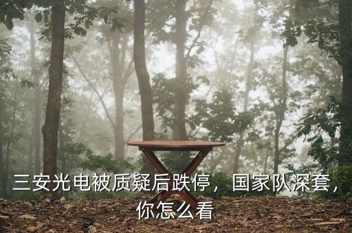 三安光電被質(zhì)疑后跌停，國(guó)家隊(duì)深套，你怎么看