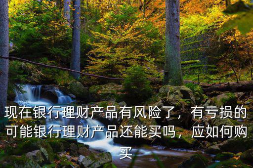 現(xiàn)在銀行理財產(chǎn)品有風(fēng)險了，有虧損的可能銀行理財產(chǎn)品還能買嗎，應(yīng)如何購買