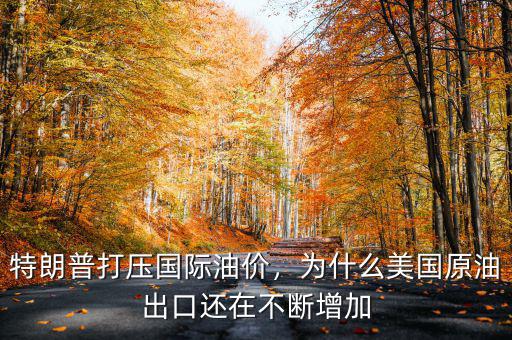 特朗普打壓國(guó)際油價(jià)，為什么美國(guó)原油出口還在不斷增加