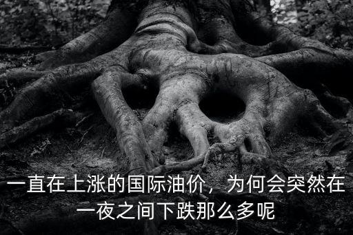 一直在上漲的國(guó)際油價(jià)，為何會(huì)突然在一夜之間下跌那么多呢