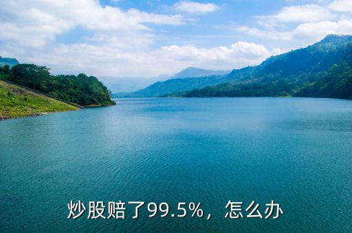 炒股賠了99.5%，怎么辦