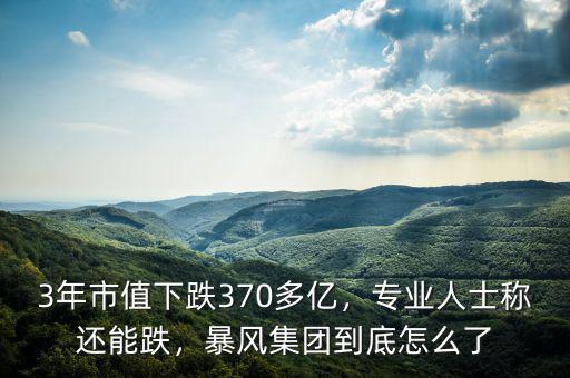 3年市值下跌370多億，專業(yè)人士稱還能跌，暴風(fēng)集團(tuán)到底怎么了