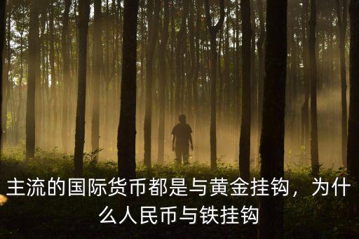 主流的國際貨幣都是與黃金掛鉤，為什么人民幣與鐵掛鉤